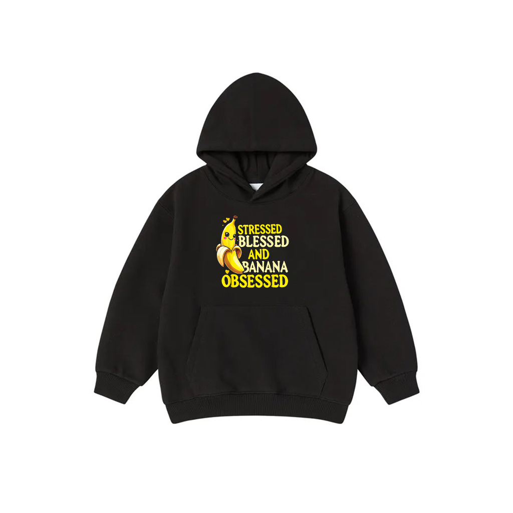 Funny Banana Stressed Blessed And Banana Obsessed Hoodie