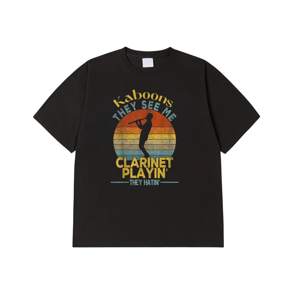 Funny Clarinet Quote Clarinet Player Musician Retro Vintage T-Shirt