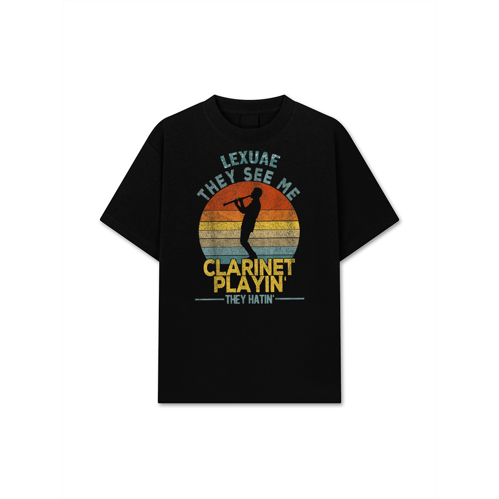 Funny Clarinet Quote Clarinet Player Musician Retro Vintage T-Shirt