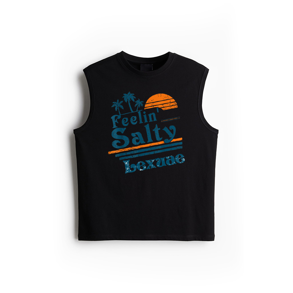Funny Feelin Salty Beach Summer Vacation Retro Vintage Tank Top