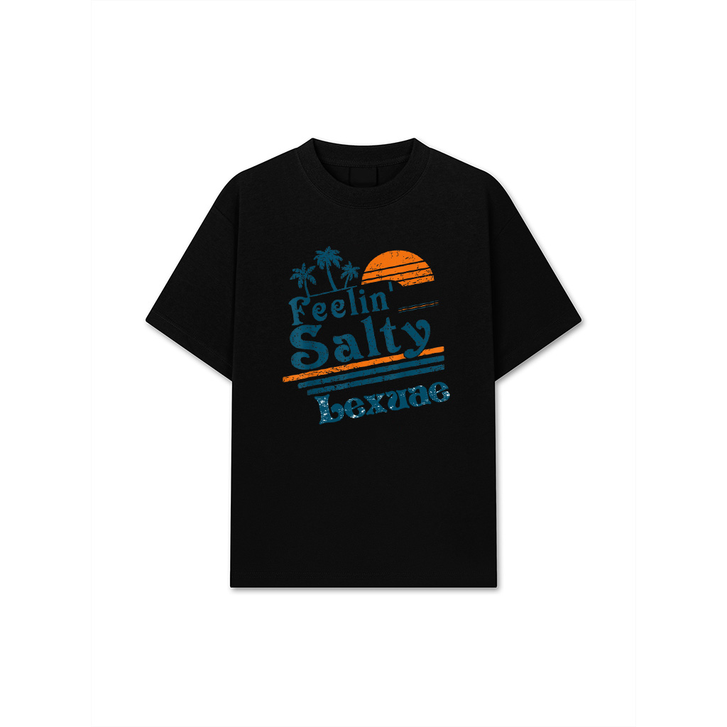 Funny Feelin Salty Beach Summer Vacation Retro Vintage T-Shirt