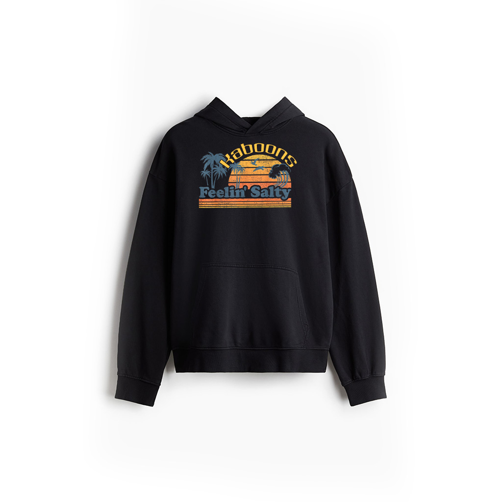Funny Feelin Salty Beach Summer Vacation Vintage 70'S Retro Hoodie