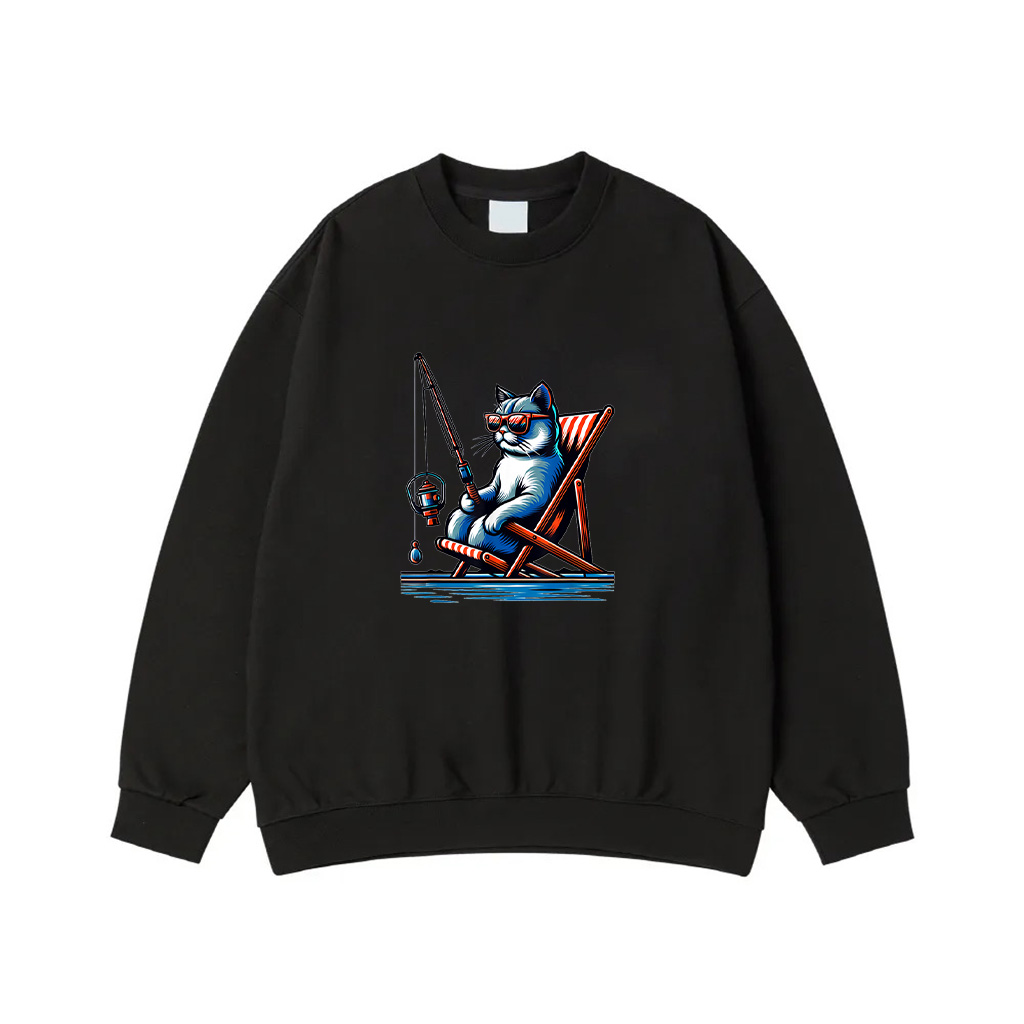 Funny Fishing Cat Sweatshirt