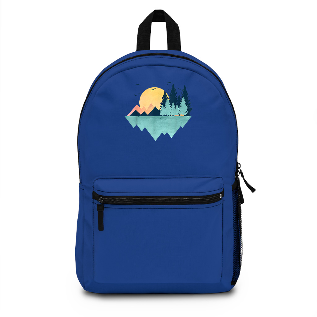 Funny Geometric Mountain Abstract Geometry Outdoor Backpack - Image 3