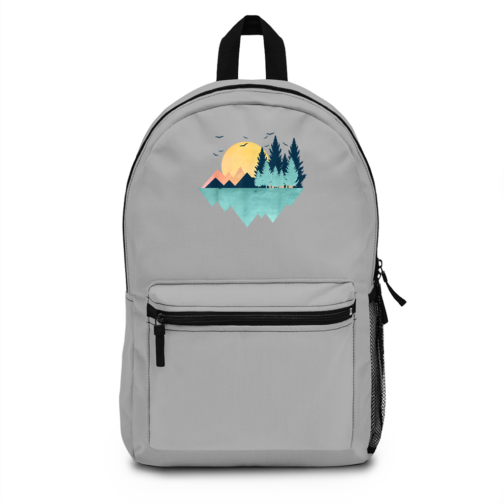 Funny Geometric Mountain Abstract Geometry Outdoor Backpack - Image 5
