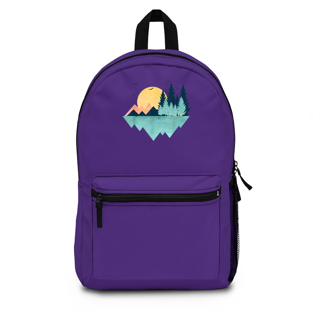 Funny Geometric Mountain Abstract Geometry Outdoor Backpack - Image 6