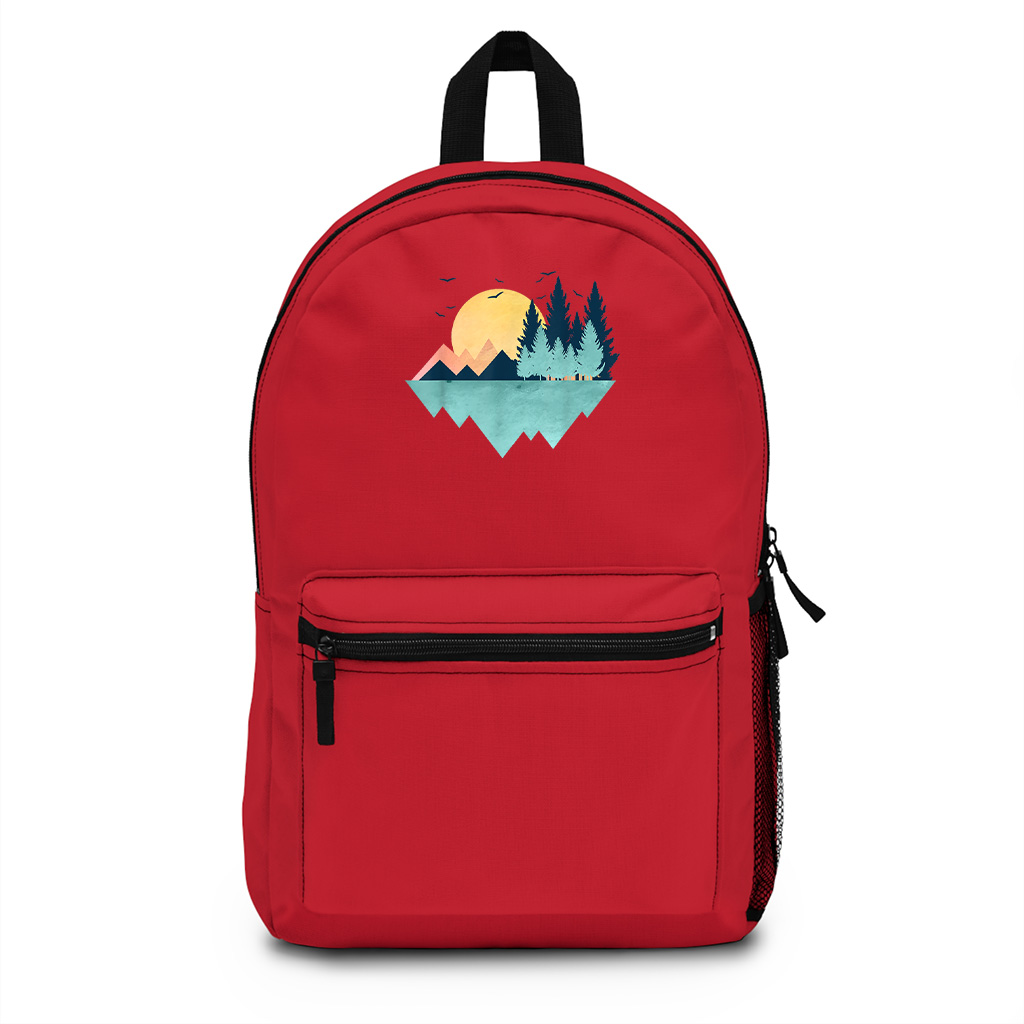 Funny Geometric Mountain Abstract Geometry Outdoor Backpack - Image 7