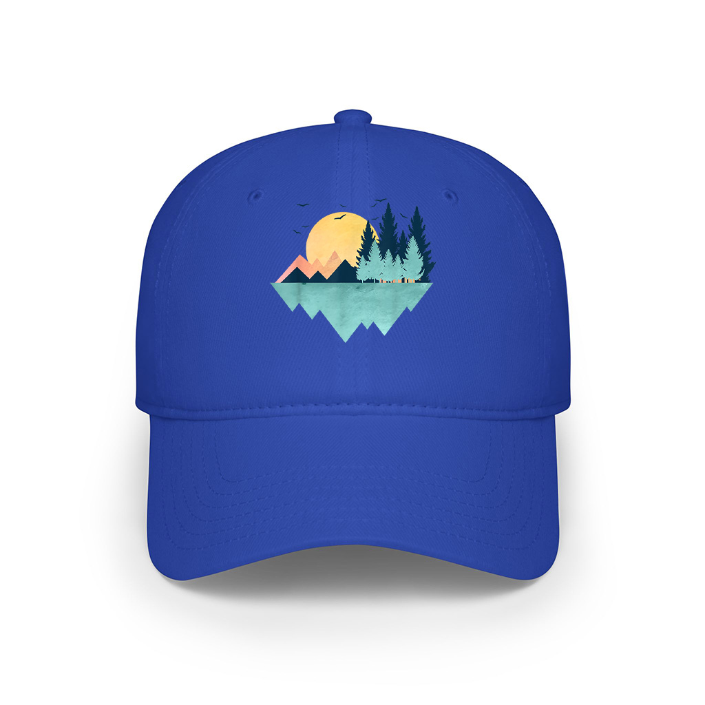 Funny Geometric Mountain Abstract Geometry Outdoor Cap - Image 3