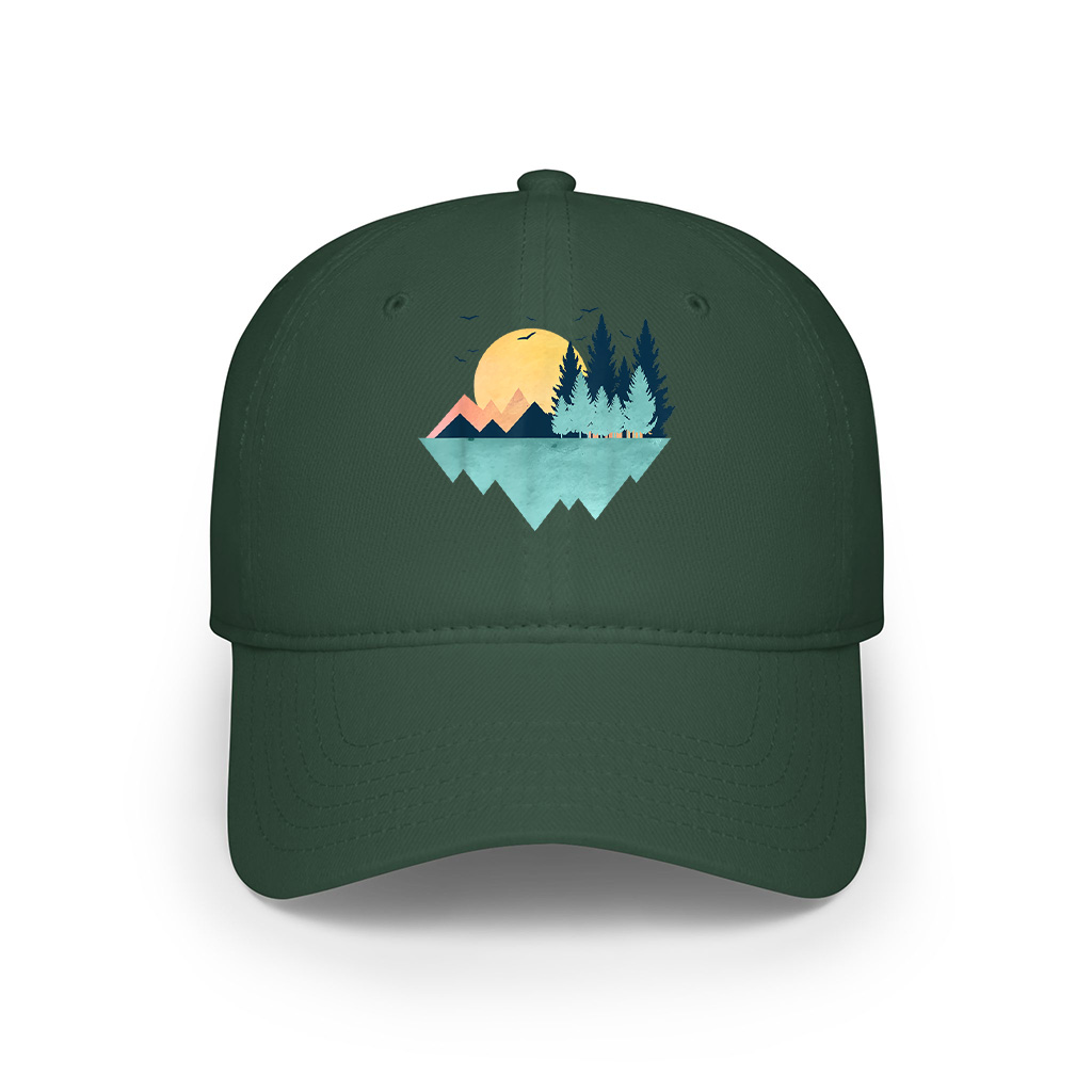 Funny Geometric Mountain Abstract Geometry Outdoor Cap - Image 4