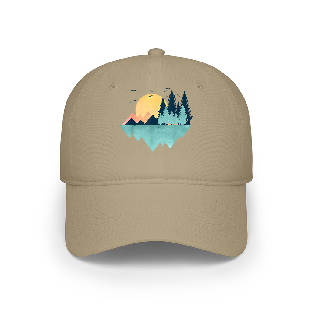 Funny Geometric Mountain Abstract Geometry Outdoor Cap - Image 5