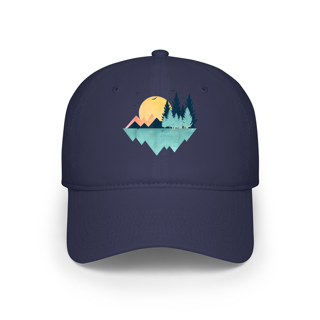 Funny Geometric Mountain Abstract Geometry Outdoor Cap - Image 6