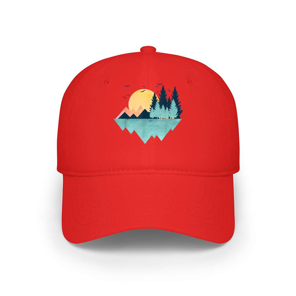 Funny Geometric Mountain Abstract Geometry Outdoor Cap - Image 7