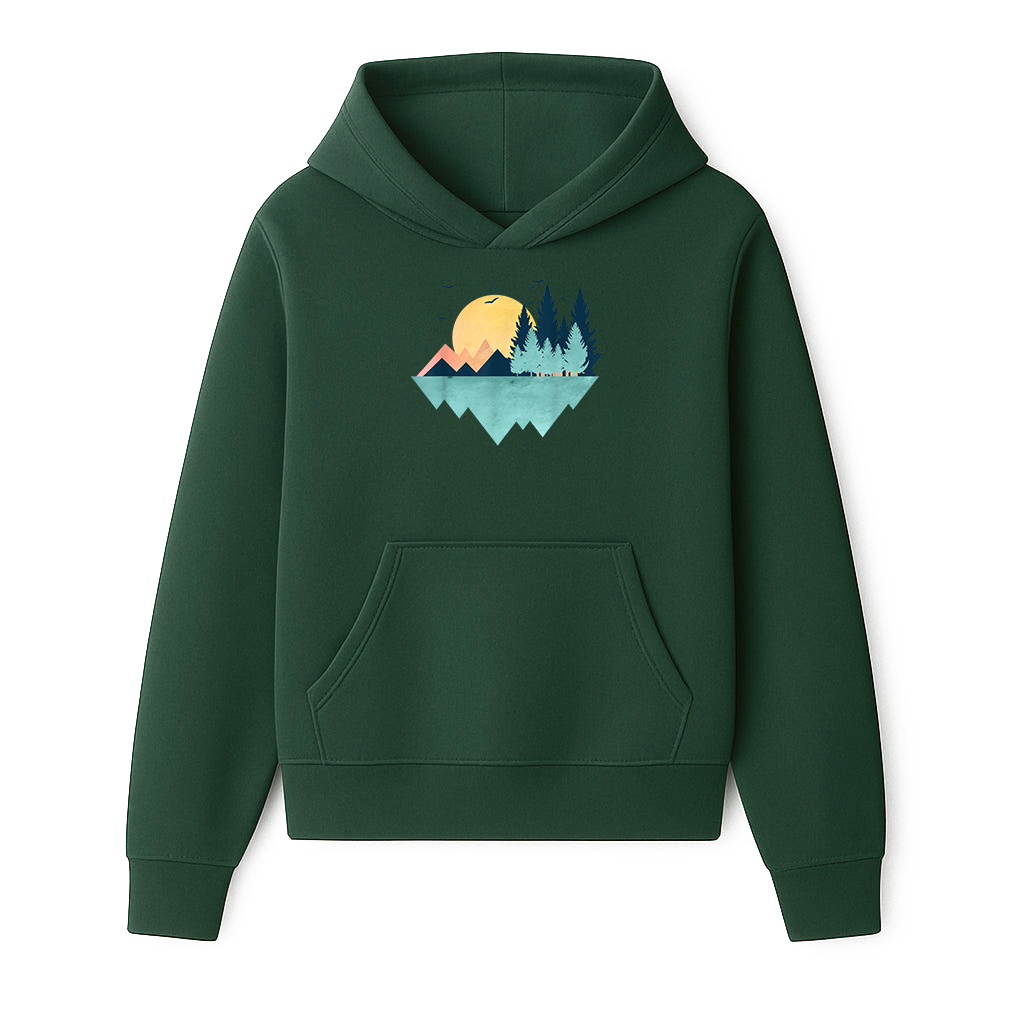 Funny Geometric Mountain Abstract Geometry Outdoor Hoodie - Image 3