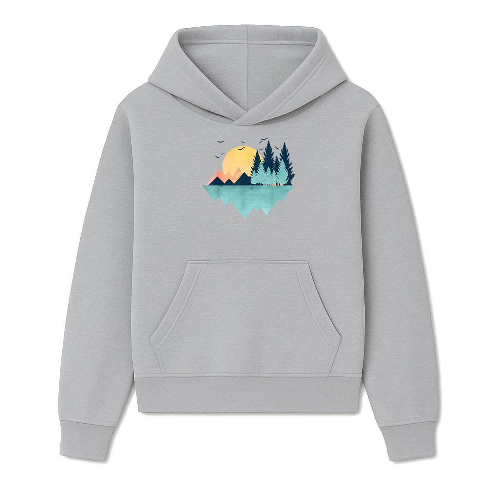 Funny Geometric Mountain Abstract Geometry Outdoor Hoodie - Image 4