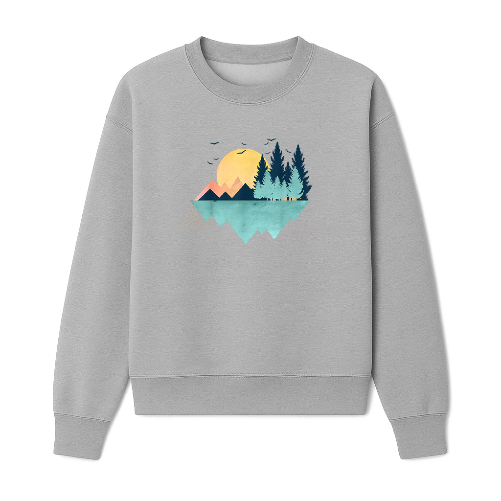 Funny Geometric Mountain Abstract Geometry Outdoor Sweatshirts - Image 4