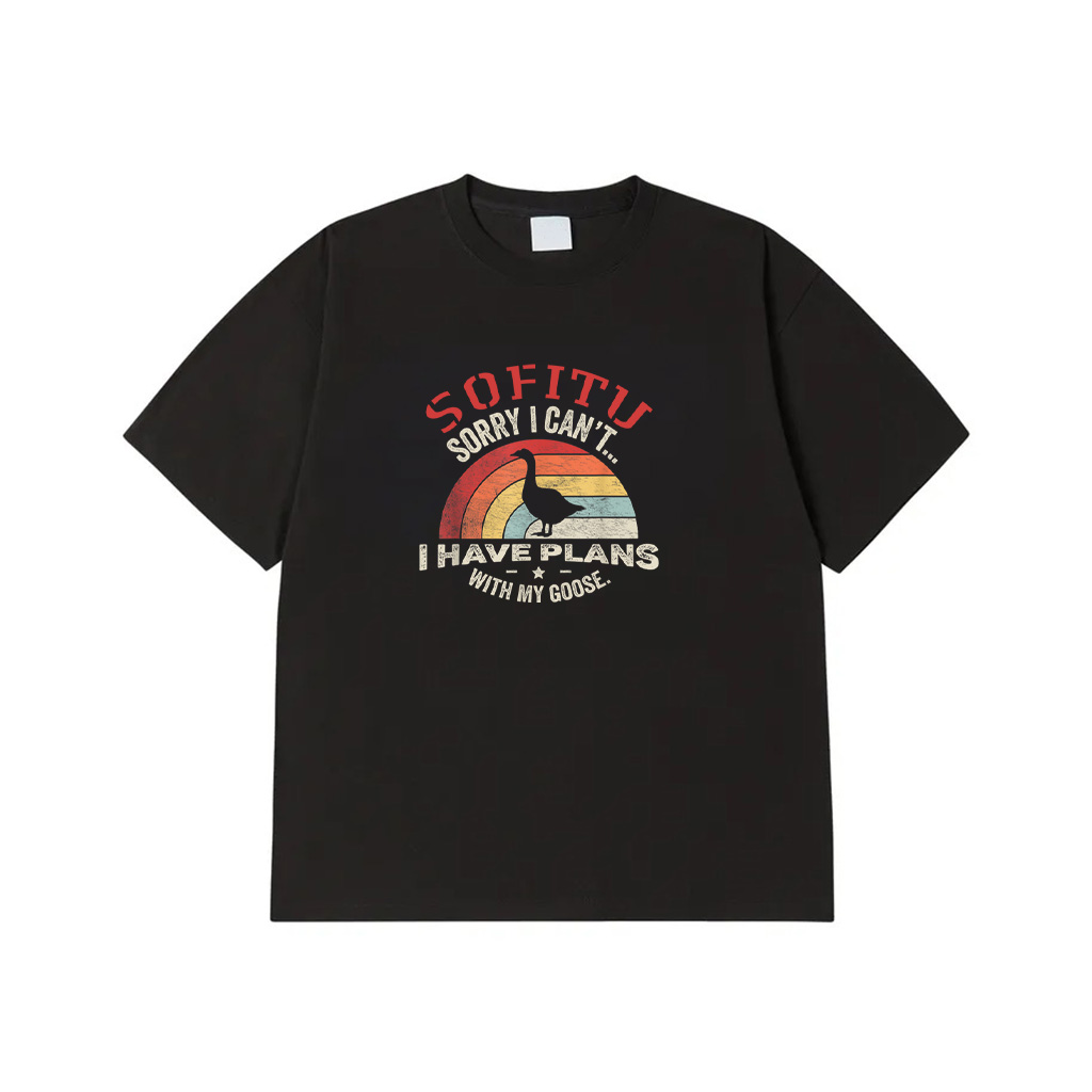 Funny Goose Outfit Geese Poultry Vintage Retro Goose Sayings T-Shirt
