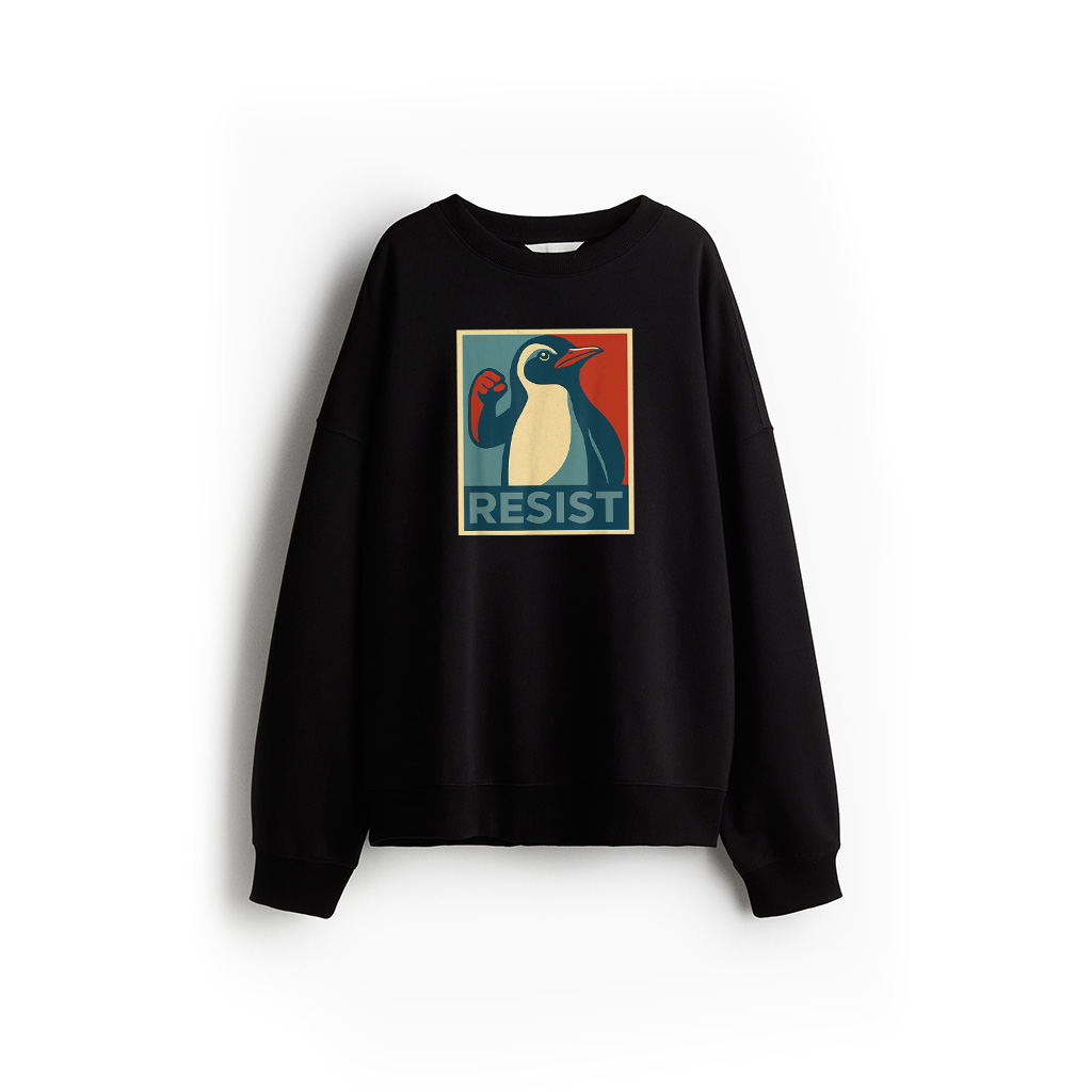 Funny Graphic Penguin Against Tariffs Penguins Resist Sweatshirt