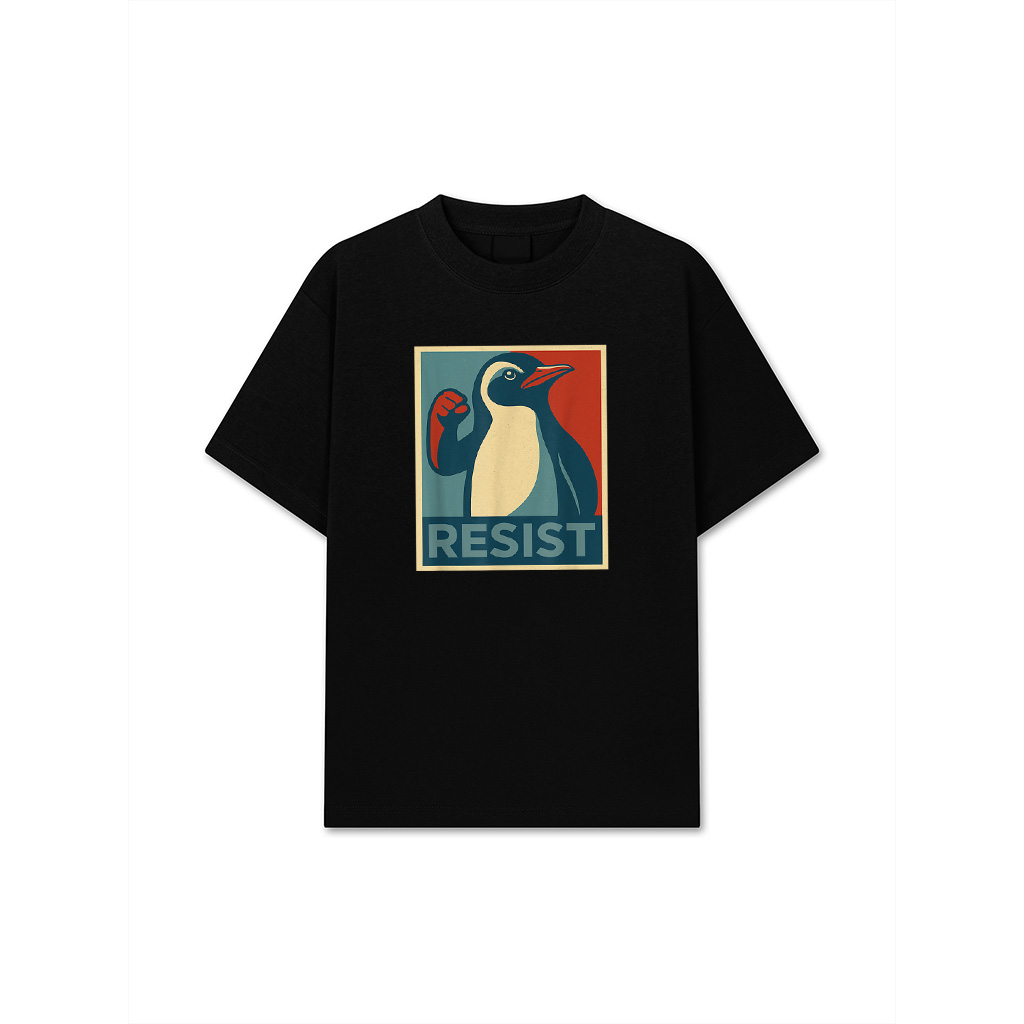 Funny Graphic Penguin Against Tariffs Penguins Resist T-Shirt