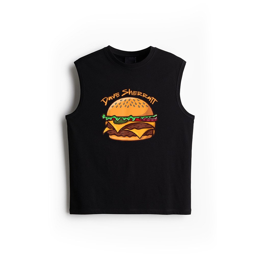 Funny Hamburger Fast Food Lover Graphic Design Tank Top