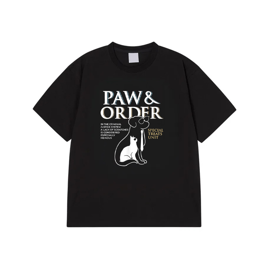 Funny Paw And Order Special Treats Unit Training Dog And Cat T-Shirt