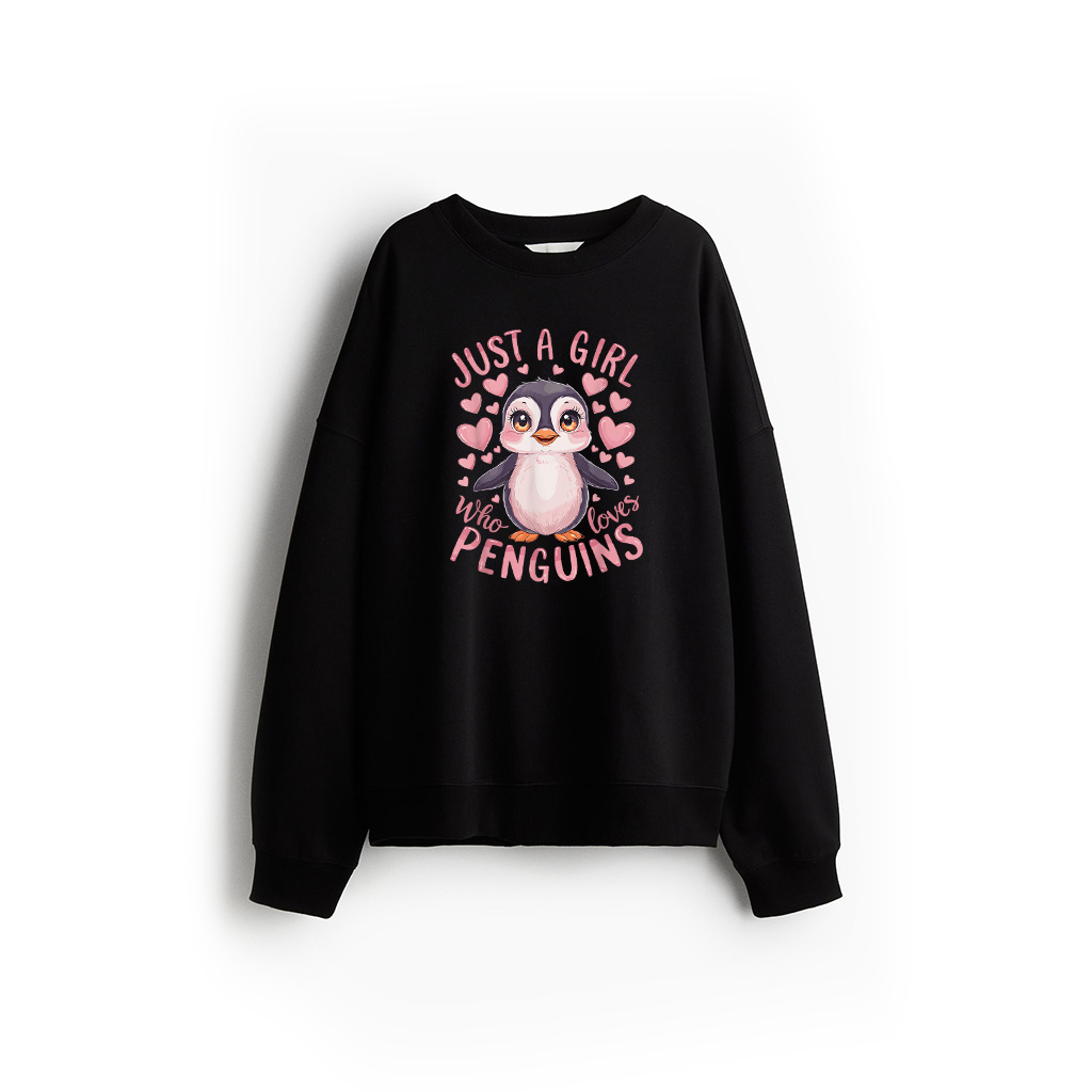Funny Penguin Animal Just A Girl Who Loves Penguins Sweatshirt 21-07-2025