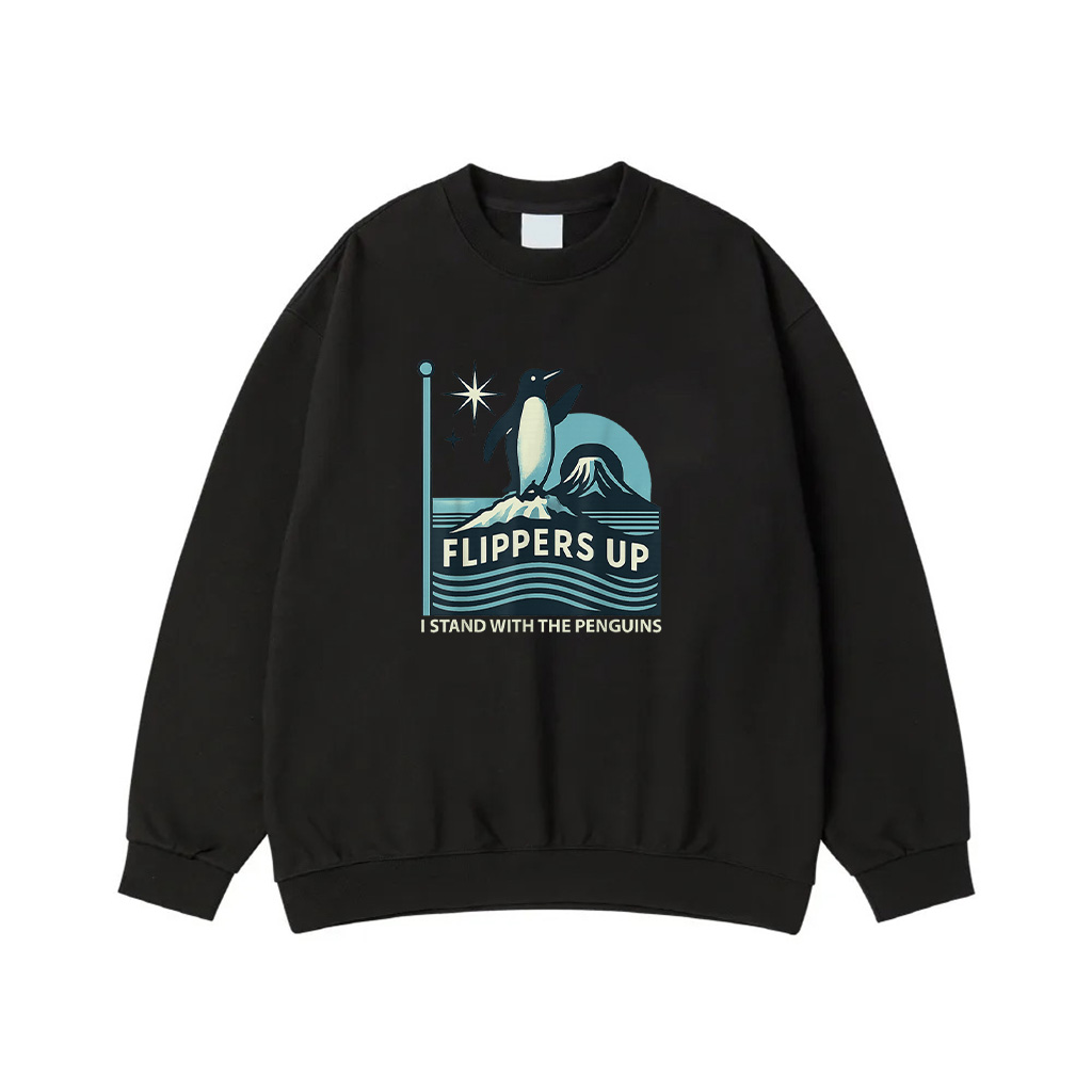 Funny Penguin Flippers Up I Stand With The Penguins Sweatshirt