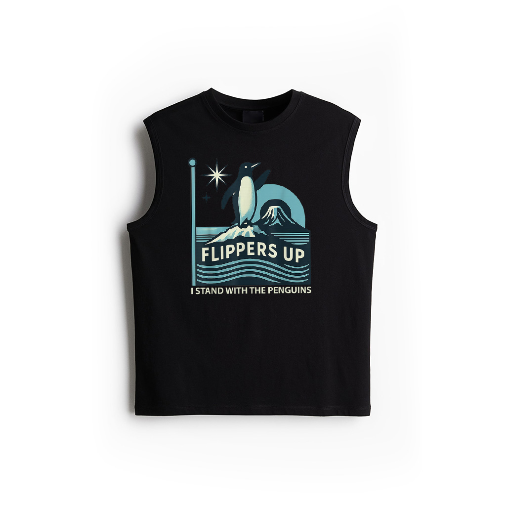 Funny Penguin Flippers Up I Stand With The Penguins Tank Top