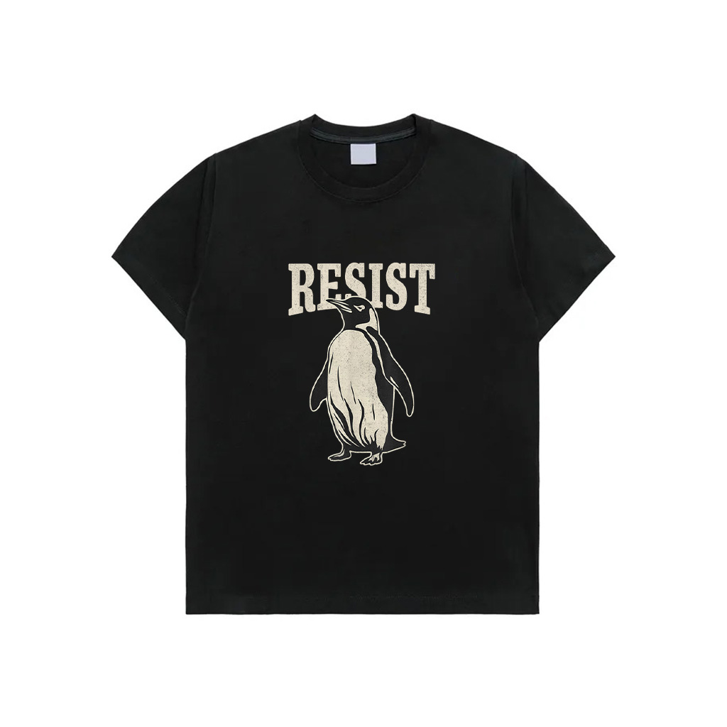Funny Penguin Resist Penguins Protest Against Tariffs Tariff T-Shirt