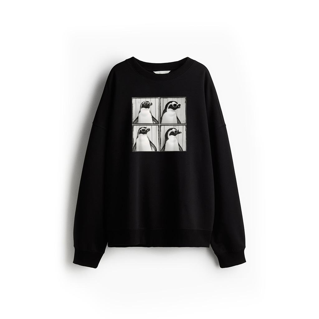 Funny Penguin Wearing Sunglasses Retro Penguin Lover Sweatshirt