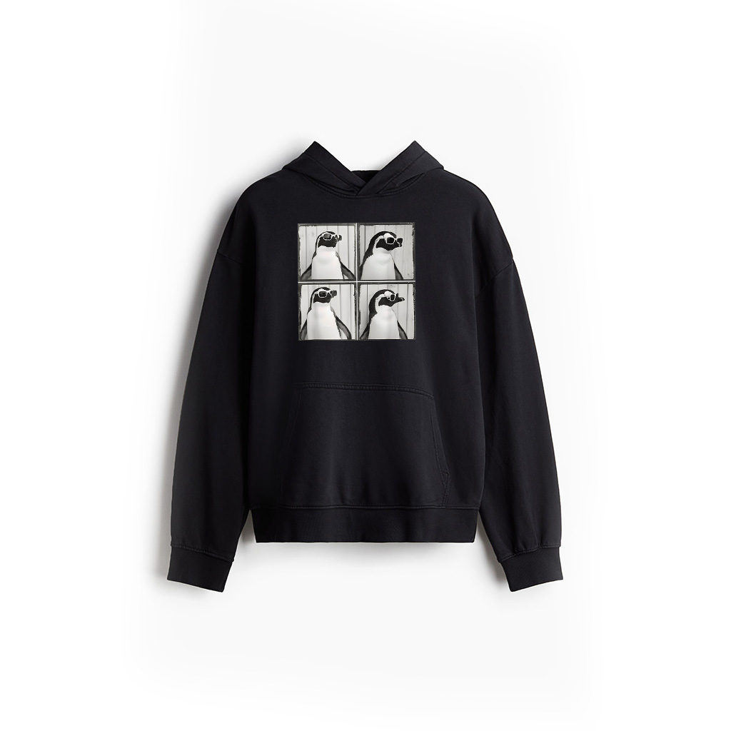 Funny Penguin Wearing Sunglasses Retro Penguin Lover Hoodie
