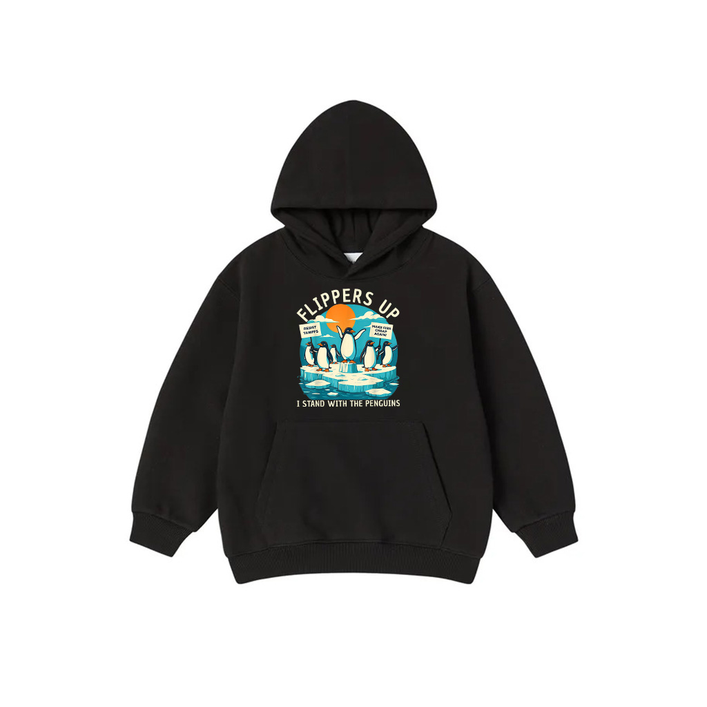 Funny Resist Penguins Protest Penguin Against Tariffs Hoodie