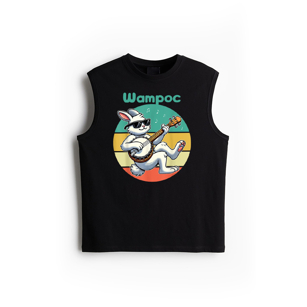 Funny Retro Bunny Playing Banjo Cool Music Rabbit Vintage Tank Top