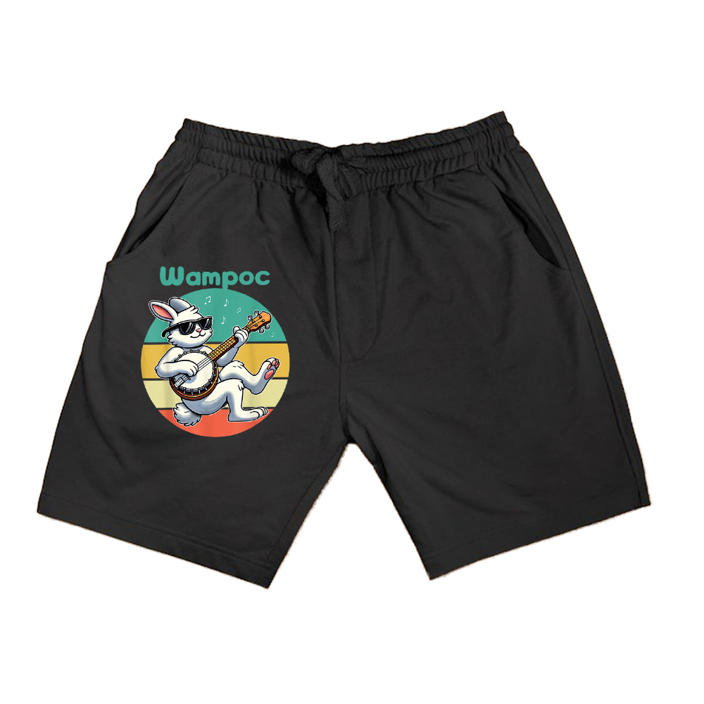 Funny Retro Bunny Playing Banjo Cool Music Rabbit Vintage Shorts