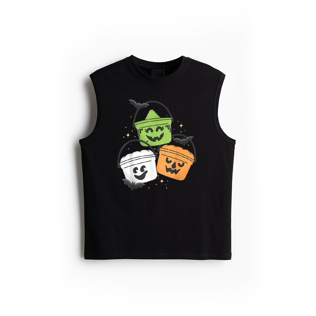 Funny Retro Vintage Spooky Chicken Nuggets Pumpkin Halloween Tank Top