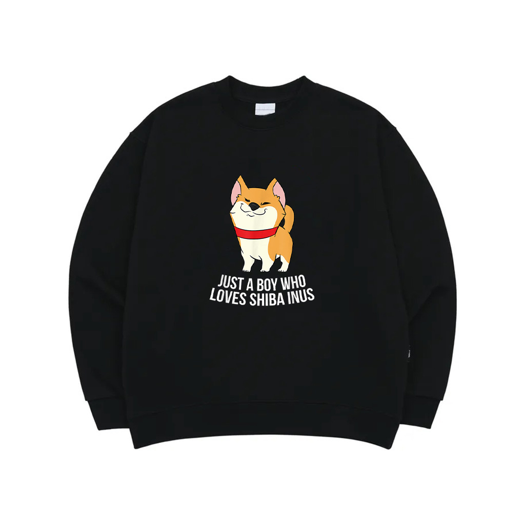 Funny Shiba Inu Boy Just A Boy Who Loves Shiba Inu Dogs Sweatshirt
