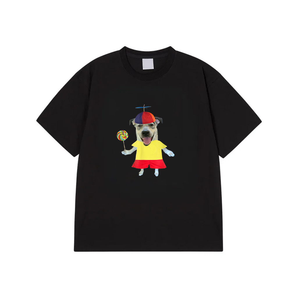 Funny Silly Dog With Lollipop Meme T-Shirt