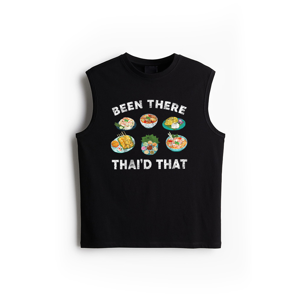 Funny Thai Pun Obsessed With Eating Thai Food Cuisine Joke Tank Top
