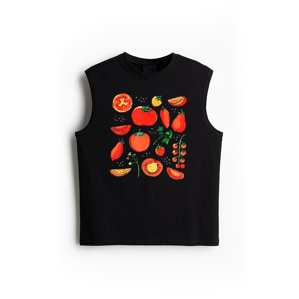 Funny Tomato Pun Hand Draw Tomatoes Watercolor Summer Foodie Tank Top