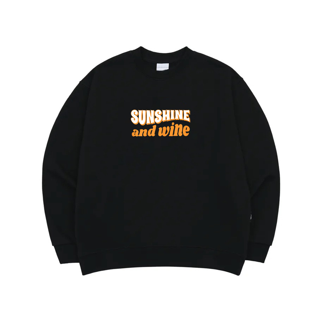 Funny Wine Sunshine Vintage Retro Drinking Sweatshirt