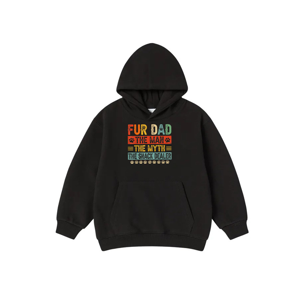 Fur Dad Man Myth Snack Dealer Funny Paw Cat Dog Father's Day Hoodie