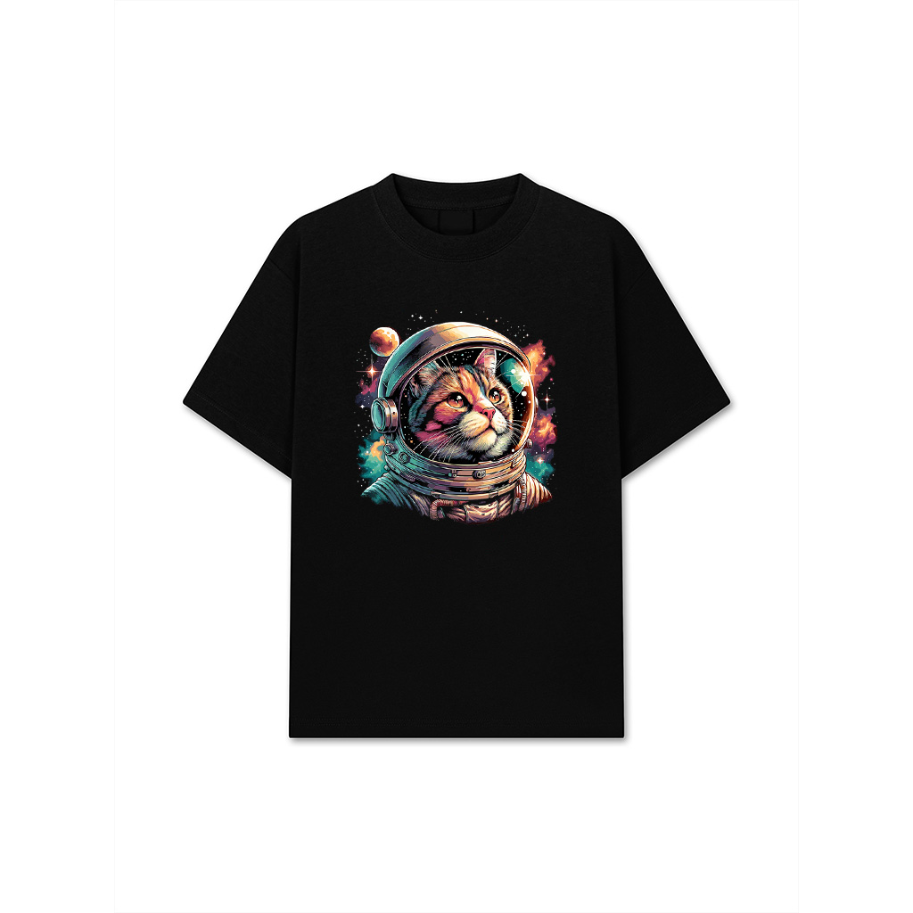 Galaxy Astronaut Cat Space T-Shirt