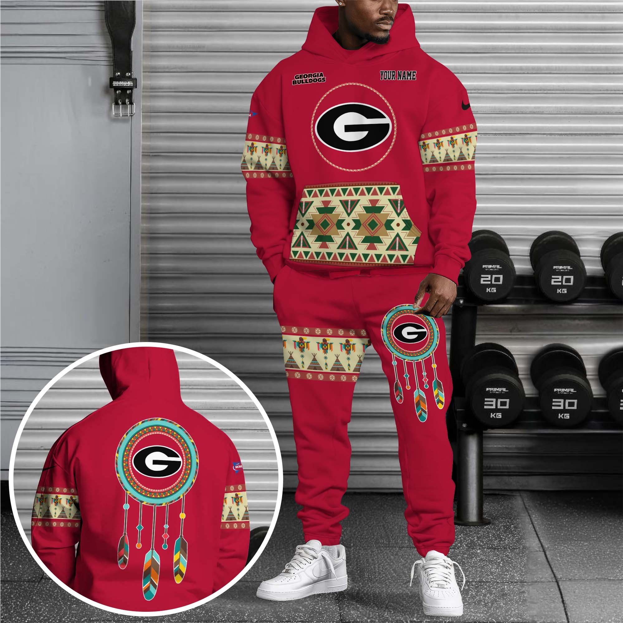 Georgia Bulldogs Hoodie Sweatpants Set Custom Your Name, Sport Hoodie Sweatpants Set, Sport Gifts For Fan