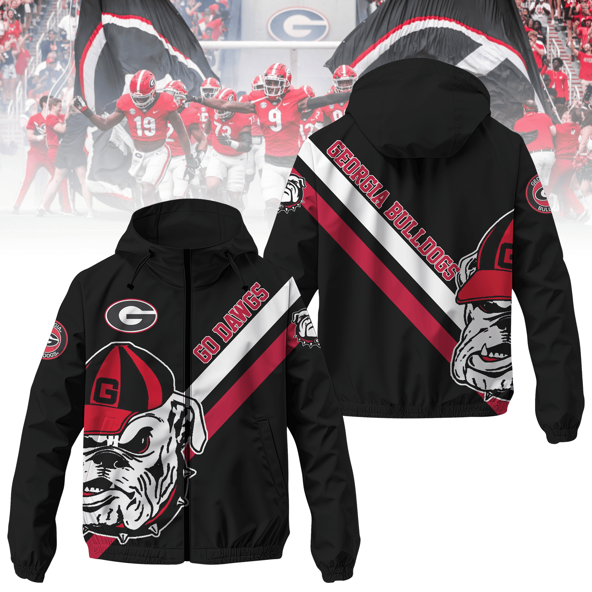 Georgia Bulldogs NCAA Windbreaker Jacket