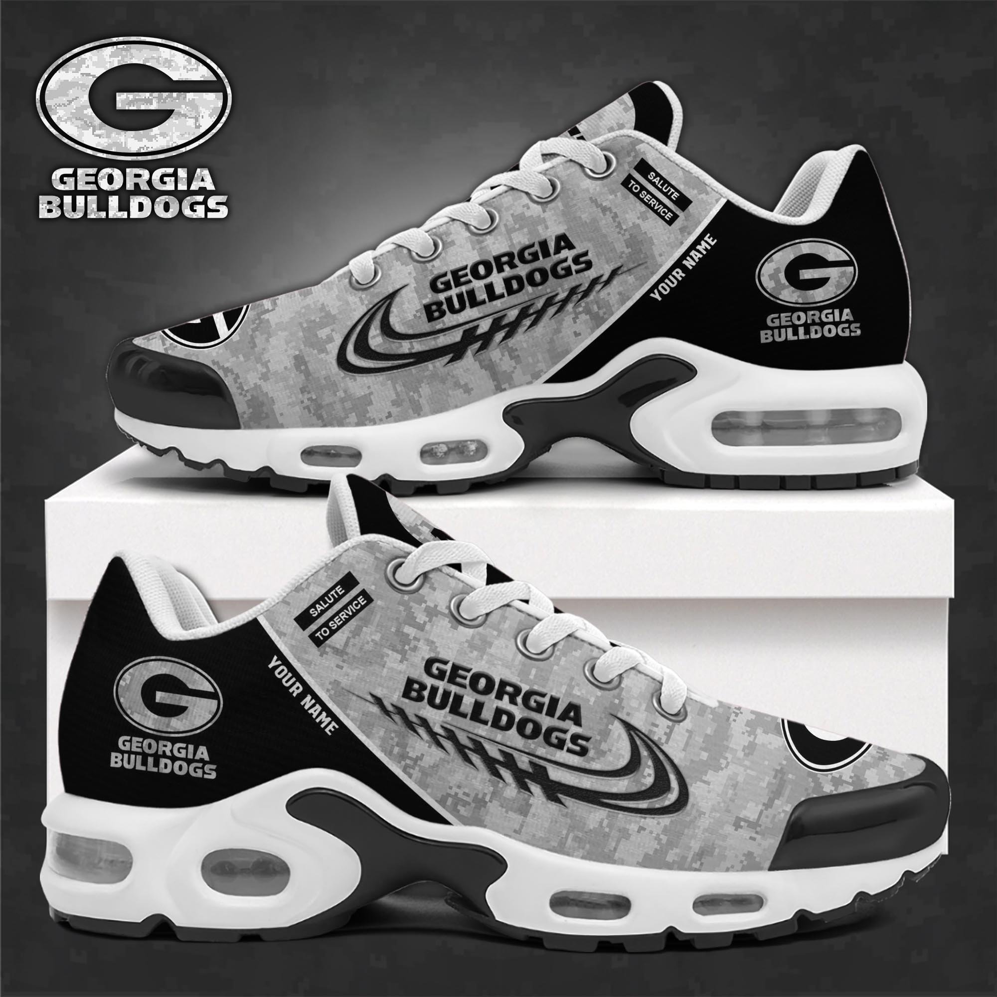 Georgia Bulldogs TN Shoes 2025 Version Custom Name, Camouflage Shoes For Sport Fans, Fan Gifts