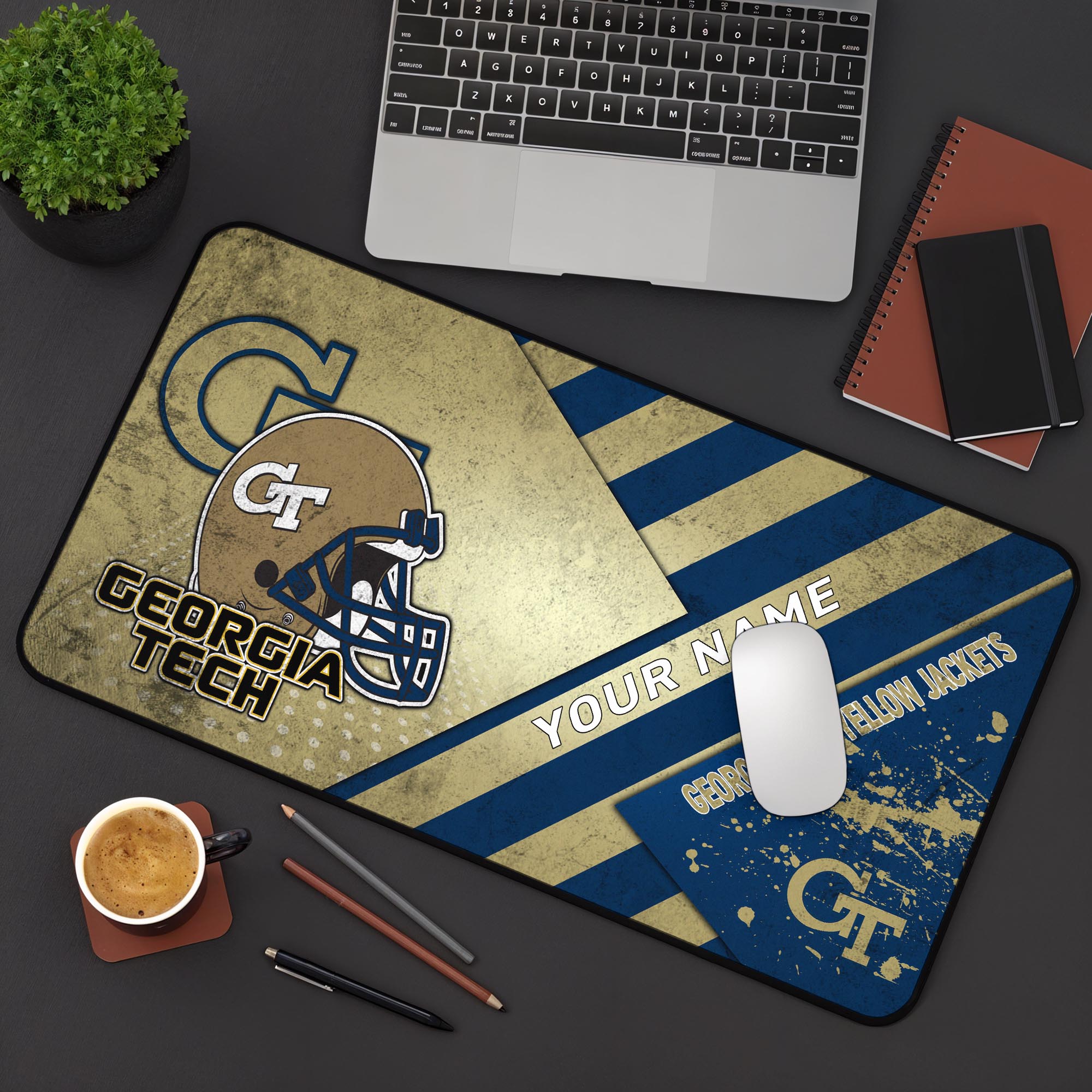 Georgia Tech Yellow Jackets 2025 Version Mouse Pad Custom Printed, Sport Team Mouse Pad, Sport Gift For Fans