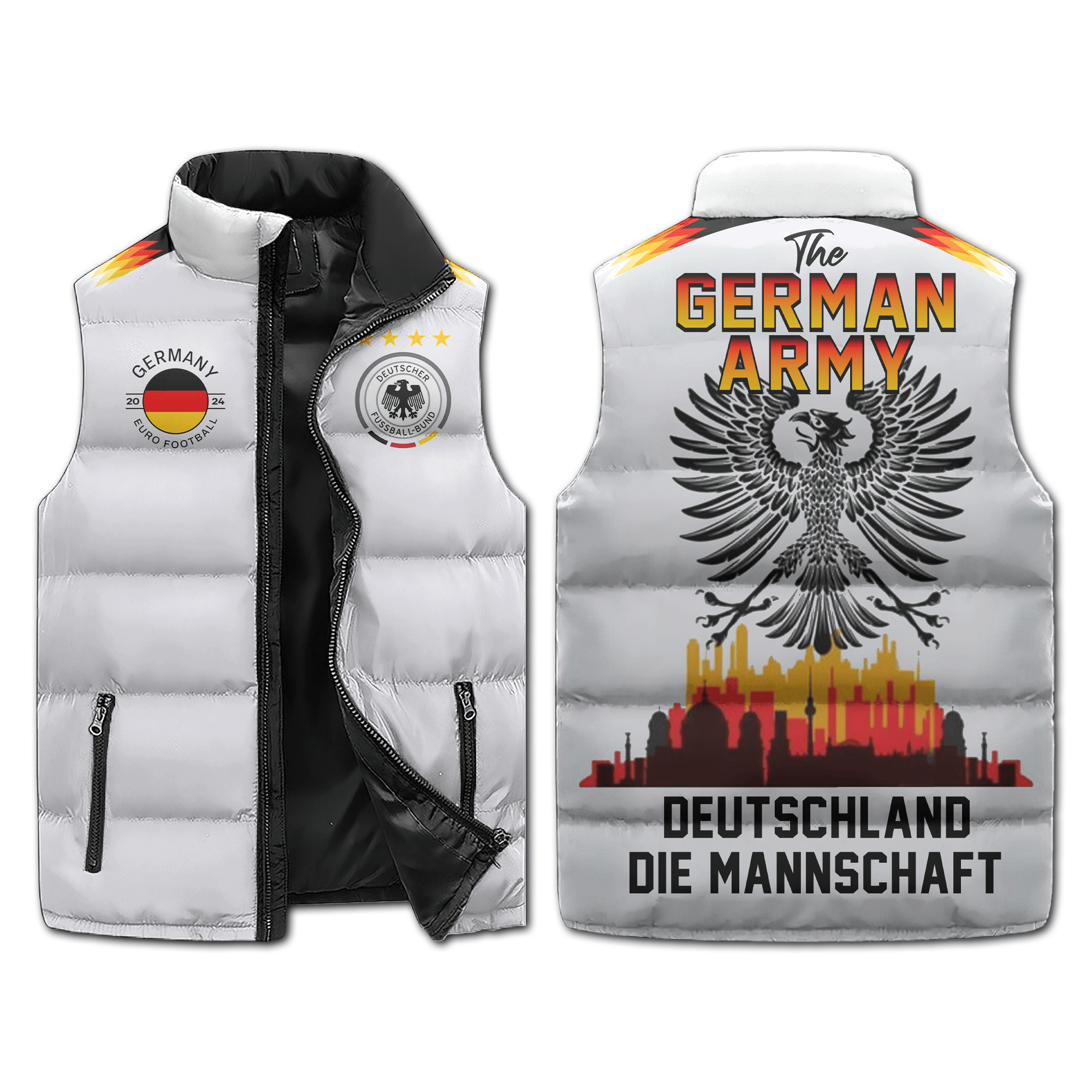 Germany Euro 2024 Sleeveless Puffer Jacket
