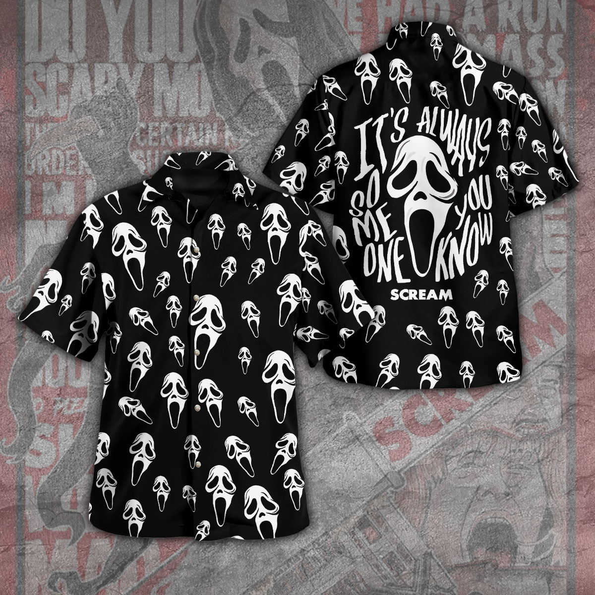 Ghostface Movies Hawaiian Shirt Gifts For Fans