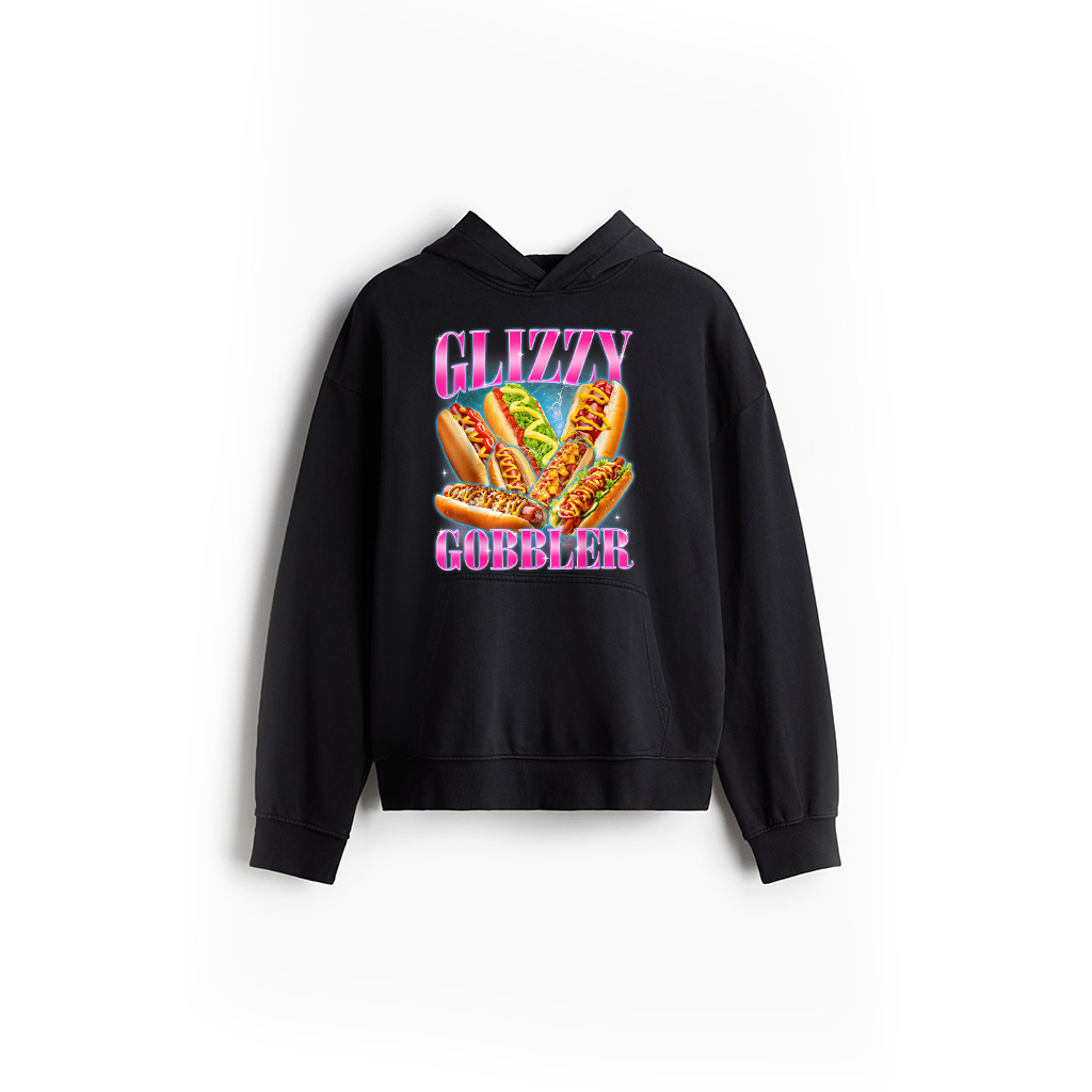 Glizzy Gobbler Funny Hot Dog Glizzy Lovers Bootleg Graphic Hoodie For Men Women