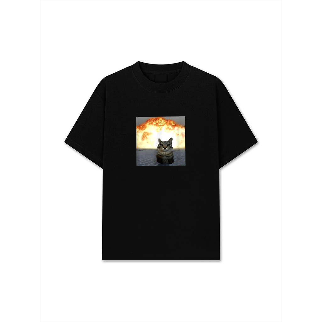 Goofy Cat Explosion T-Shirt