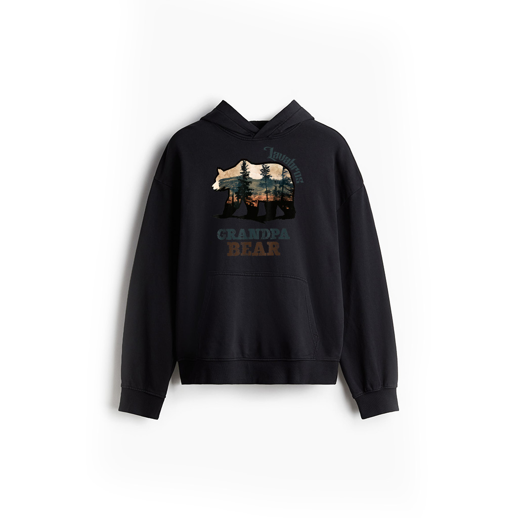 Grandpa Bear Vintage Retro Funny Hoodie